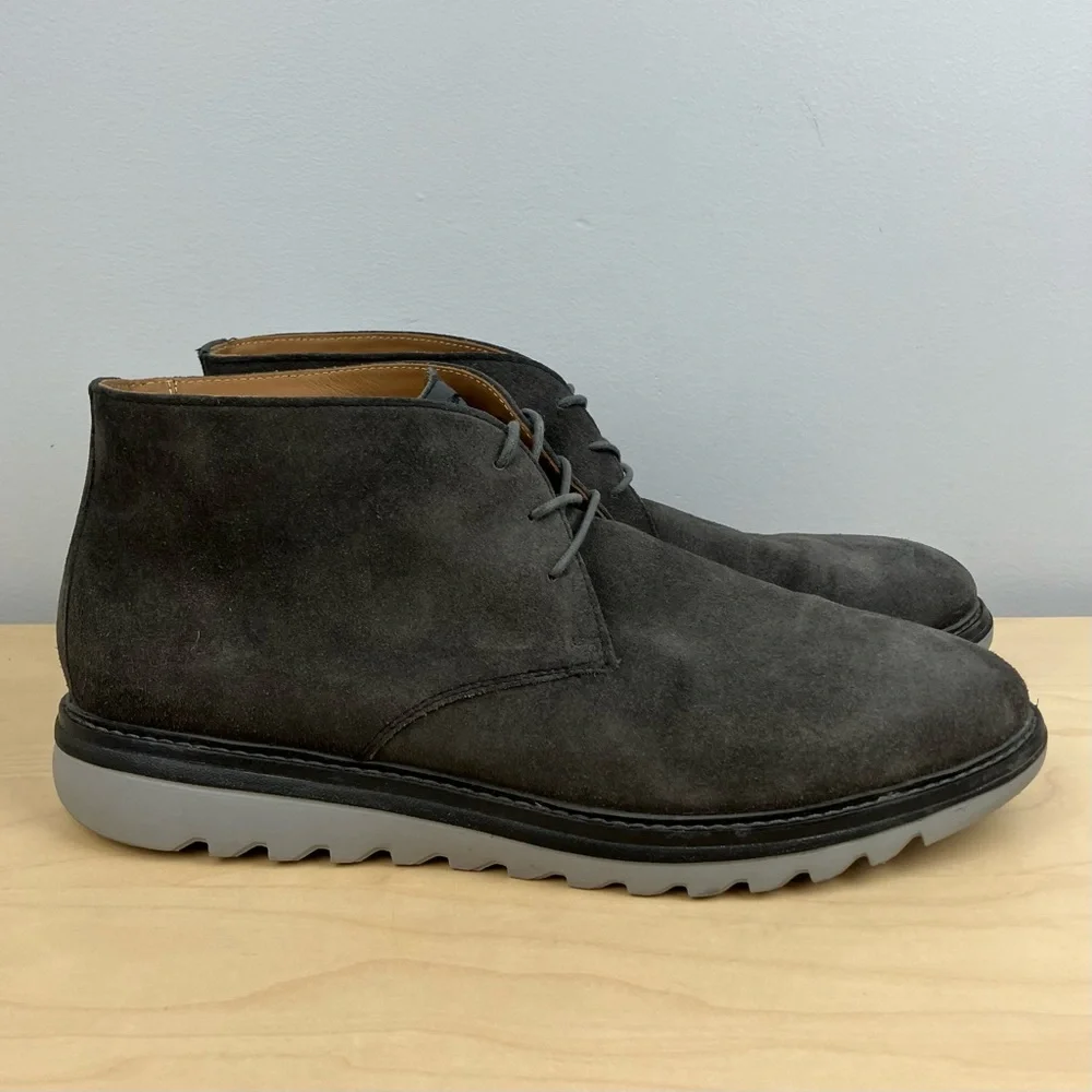 Johnston & Murphy Men’s Size 10.5 M Brayden Chukka Boots Gray Suede Lace Up